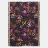 Colorful Stars Dance Whimsically  スローブランケット (正面縦)