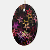 Colorful Stars Dance Whimsically セラミックオーナメント (左)