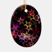 Colorful Stars Dance Whimsically セラミックオーナメント (裏面)