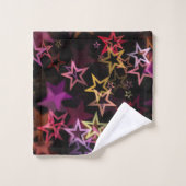 Colorful Stars Dance Whimsically  バスタオルセット (ウォッシュタオル)