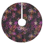 Colorful Stars Dance Whimsically  ブラッシュドポリエステルツリースカート (正面)