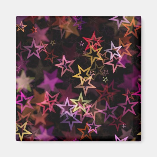Colorful Stars Dance Whimsically マグネット (正面)