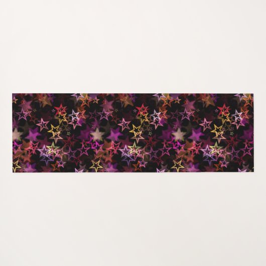 Colorful Stars Dance Whimsically  ヨガマット (裏面(横))