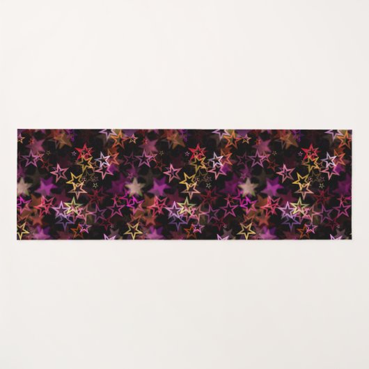 Colorful Stars Dance Whimsically  ヨガマット (正面(横))