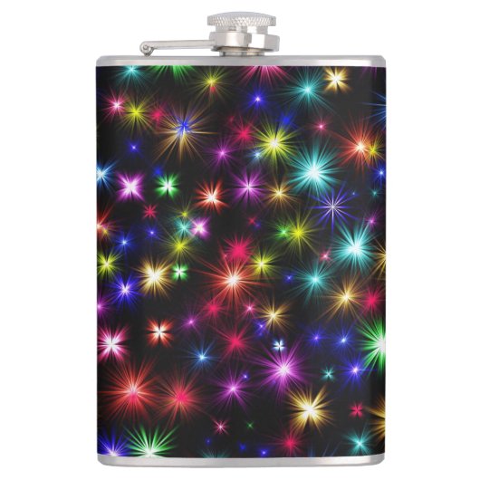 Colorful Stars Fireworks Design-27317 フラスク (正面)