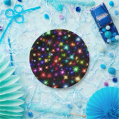 Colorful Stars Fireworks Design-27317 ペーパープレート (パーティー)