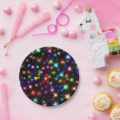 Colorful Stars Fireworks Design-27317 ペーパープレート (パーティー)