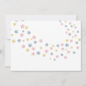 Colorful Stars Gender Neutral Baby Shower 招待状 (裏面)