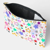 Colorful Stars White  アクセサリーポーチ (見開き)