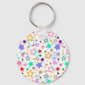 Colorful Stars White  キーホルダー (裏面)