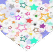 Colorful Stars White  テーブルクロス (アングル)