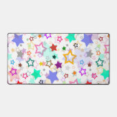 Colorful Stars White  デスクマット (正面)