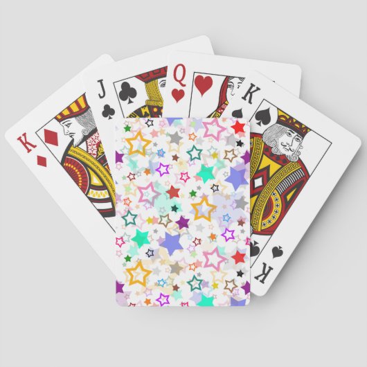 Colorful Stars White  トランプ (裏面)