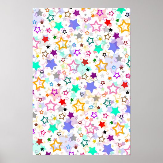 Colorful Stars White  ポスター (正面)