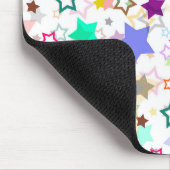 Colorful Stars White  マウスパッド (コーナー)