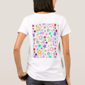 Colorful Stars White  Tシャツ (裏面)