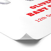 Colorful Strike Up Bowling Baby Shower Welcome ポスター (角)