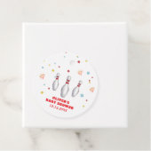 Colorful Strike Up Bowling Sport Baby Shower フェイバータグ (インサイチュ)