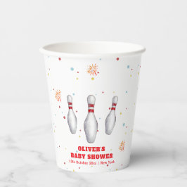 Colorful Strike Up Bowling Sport Baby Shower  紙コップ