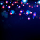 Colorful String Lights High Waisted Capris カプリレギンス