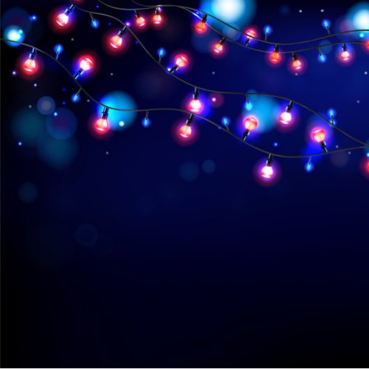 Colorful String Lights High Waisted Capris カプリレギンス