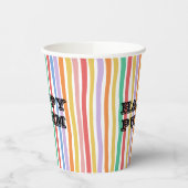 Colorful Stripe Happy Purim 紙コップ (左)