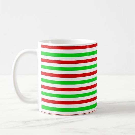 Colorful Stripe Pattern コーヒーマグカップ (左)