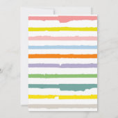 Colorful Stripes Baby Shower Invitation 招待状 (裏面)