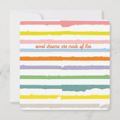 Colorful Stripes Baby Shower Invitation 招待状 (裏面)