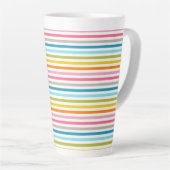 Colorful Stripes Pattern-93861 カフェラテマグ (右アングル)