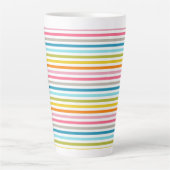 Colorful Stripes Pattern-93861 カフェラテマグ (正面)