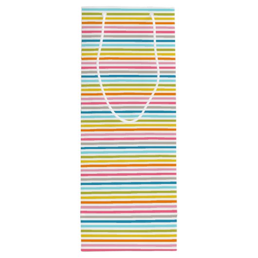 Colorful Stripes Pattern-93861  ワインギフトバッグ (裏面)