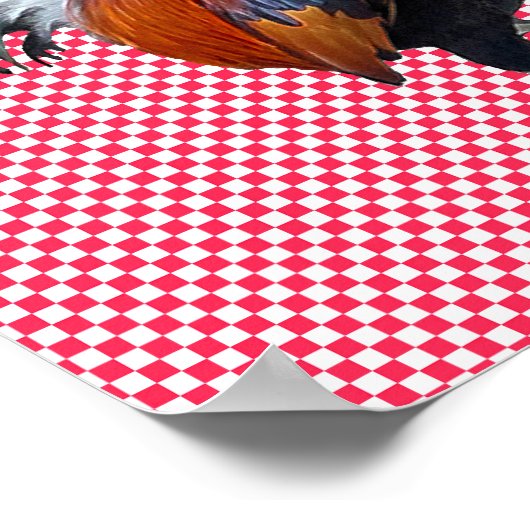 Colorful Strutting Rooster Poster ポスター (角)