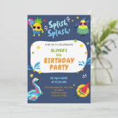 Colorful Summer 5th Birthday Party Invitation   招待状 (スタンド正面)