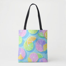 COLORFUL SUMMER AND BEACH THEMED SCENE トートバッグ