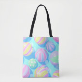 COLORFUL SUMMER AND BEACH THEMED SCENE トートバッグ (正面)