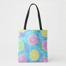 COLORFUL SUMMER AND BEACH THEMED SCENE トートバッグ