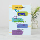 Colorful Summer Popsicle Birthday 招待状 (スタンド正面)