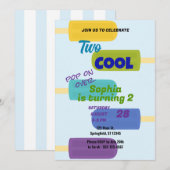 Colorful Summer Popsicle Birthday 招待状 (正面/裏面)