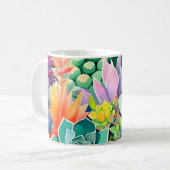 Colorful Summer Succulent Botanical Garden コーヒーマグカップ (正面左)