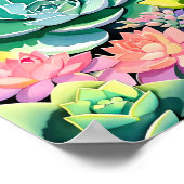 Colorful Summer Succulent Botanical Garden ポスター (角)