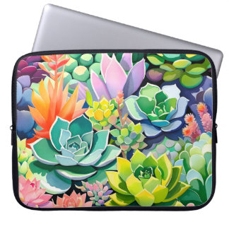 Colorful Summer Succulent Botanical Garden ラップトップスリーブ
