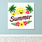 Colorful Summer Wall Art  キャンバスプリント (インサイチュ (ウッドフロア))