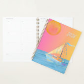 Colorful Sun Moon Ocean Sailing Boat プランナー手帳 (ディスプレー)