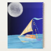 Colorful Sun Moon Ocean Sailing Boat プランナー手帳 (裏面)
