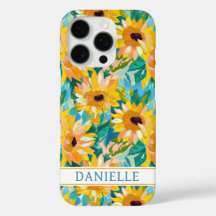 Colorful Sunflower Painting Monogrammed