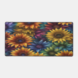 Colorful Sunflowers - Desk Mat デスクマット
