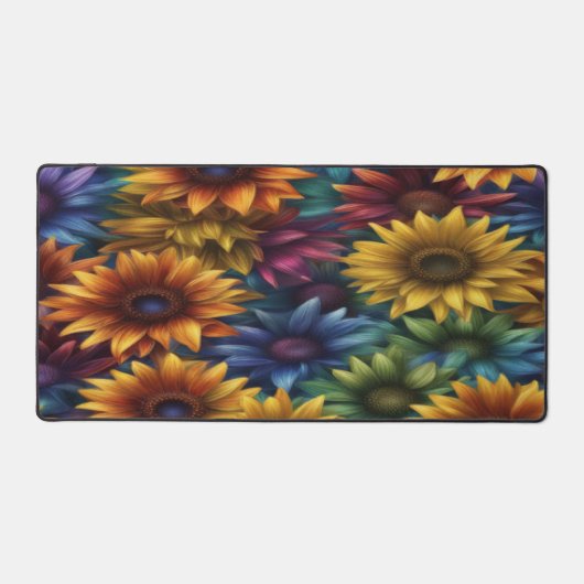 Colorful Sunflowers - Desk Mat デスクマット (正面)
