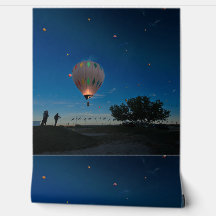 Colorful Sunrise Hot Air Balloon Festival at Dusk