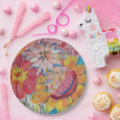 Colorful Suns by Lydia's Art Sangria ペーパープレート (パーティー)